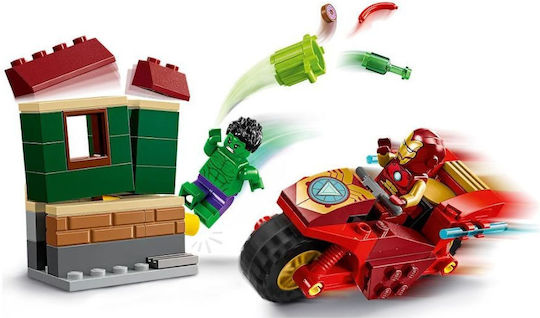 LEGO Marvel Iron Man with Bike and the Hulk για 4+ Ετών 68τμχ