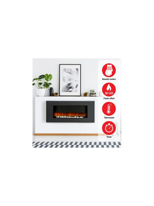 Classic Fire Vancouver Wall Mounted Electric Fireplace 2000W 94x12cm Classic Fire Vancouver Wall Mounted Electric Fireplace 2000W 94x12cm