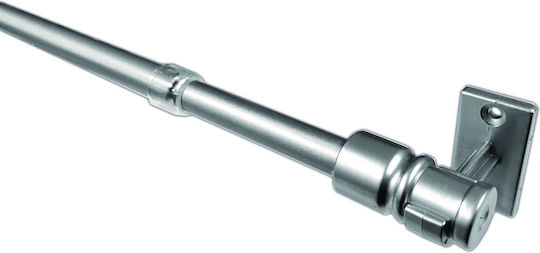 Central Home Extendable Metallic Curtain Pole Florida Single 55-85cm Silver Matte 5129