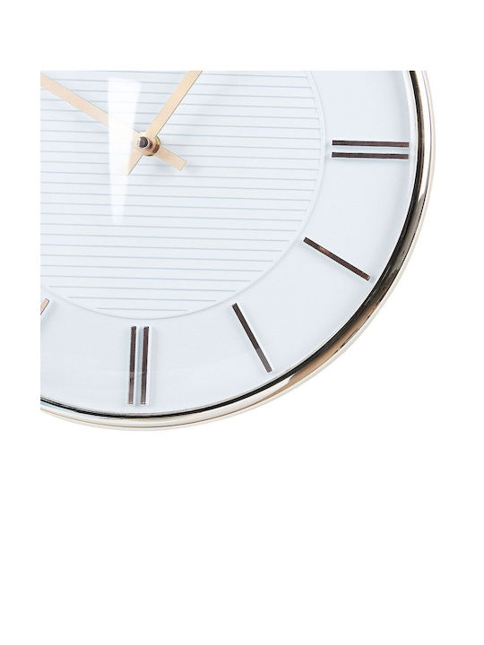 Wanduhr Ø 34 cm Weiß Daroca