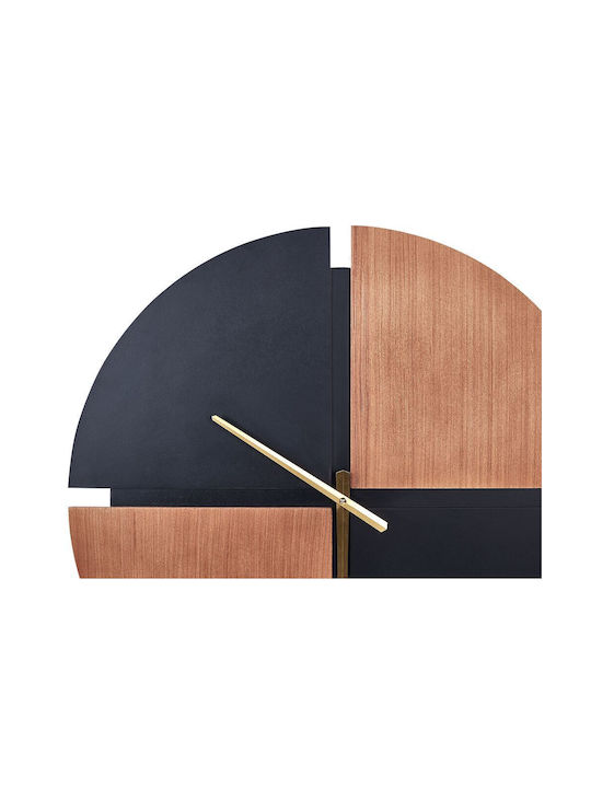 Wall Clock Ø 60 cm Light Wood Black Aramon