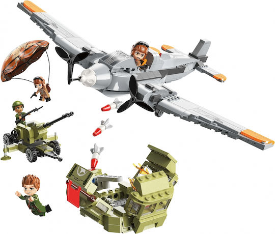 Qman Building Blocks Ground-Air Bombing Battle For 6+ Years 557 Pieces