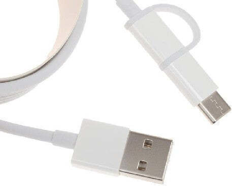 Xiaomi Cable Usb Typea Male To Usb Microb & Typec Male Regular USB to Type-C / micro USB Cable 2A Λευκό 1m SJV4082TY