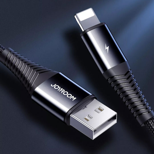 Joyroom S-1230G4 Braided USB to Lightning / Type-C / micro USB Cable Μαύρο 1.2m