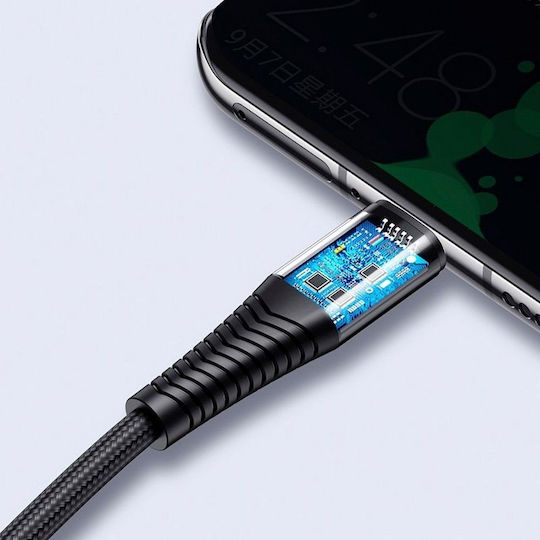 Joyroom S-1230G4 Braided USB to Lightning / Type-C / micro USB Cable Μαύρο 1.2m
