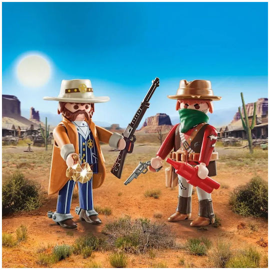 Playmobil Двойна опаковка Шериф и Бандит за 4-10 години