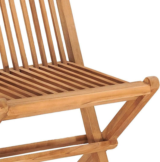 Set Sala De Mese Pentru Spații Exterioare Mici 3 Piese Teak Cu Perne