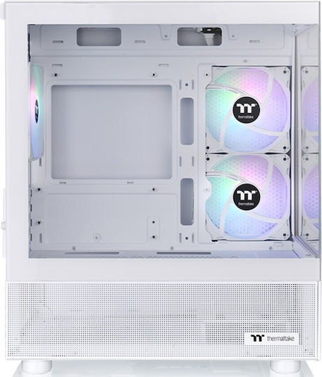 Thermaltake View 170 TG Gaming Micro Tower Κουτί Υπολογιστή με Πλαϊνό Παράθυρο και RGB Φωτισμό Λευκό