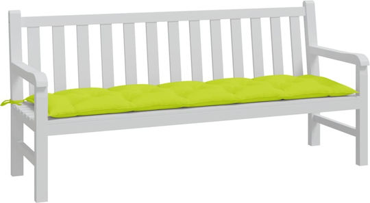 vidaXL Waterproof Възглавница за Градинска Пейка Зелен 50x180см. 314979