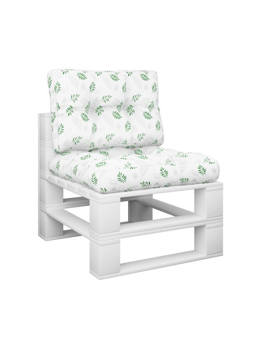 vidaXL Garden Chair Cushion with Backrest Green 2 Pieces 50x50cm