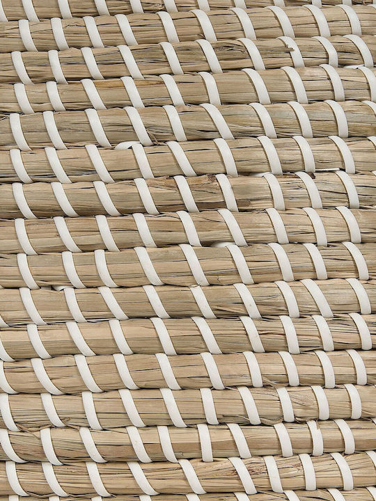 Beliani Wicker Storage Basket with Lid Beige