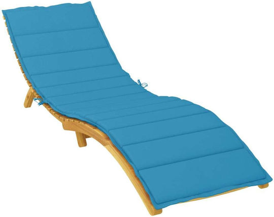 vidaXL Blue Sunbed Cushion with Backrest 200x70cm