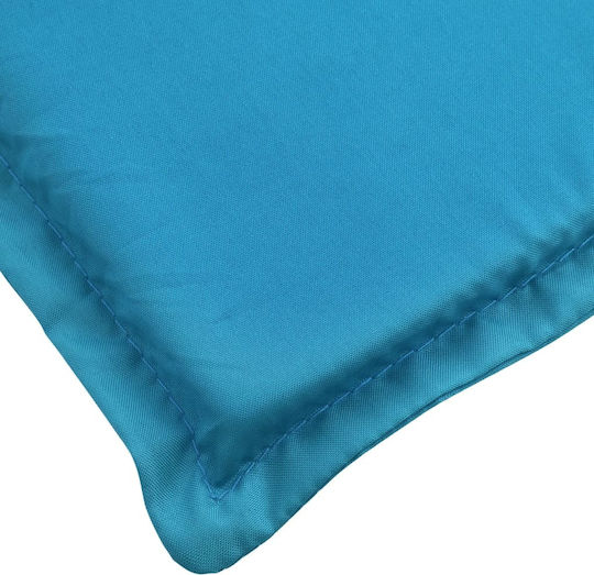 vidaXL Blue Sunbed Cushion with Backrest 200x70cm