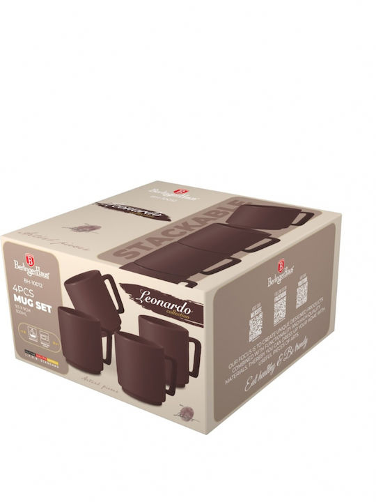 Berlinger Haus Set of Cups Coffee Ceramic White 300ml 4pcs