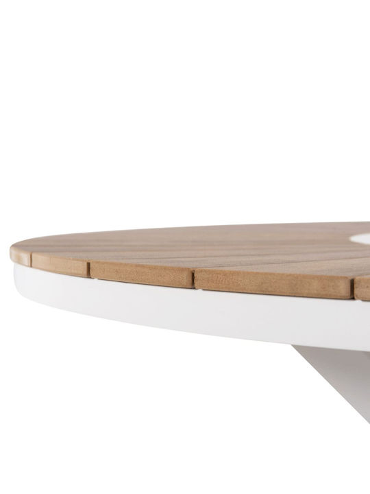 Tisch Stabil Moril White 120x120cm