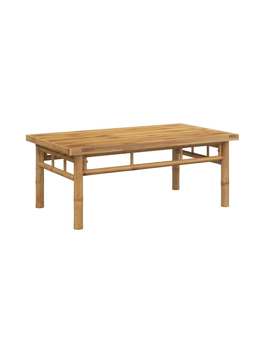 Sitting Room Outdoor Bamboo Table Brown 90x50x35cm