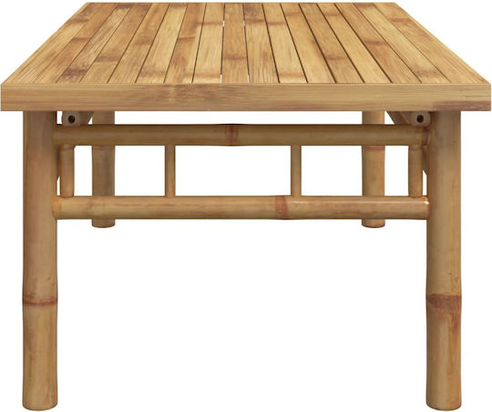 Garten- und Terrassentisch für Kleine Außenräume aus Bambus 90x50x35cm