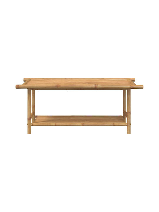 Sitting Room Outdoor Free Standing Bamboo Table Natural 110x55x45cm
