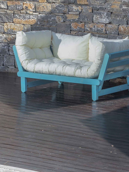 Zweisitziges Sofa Außenbereich Holz 200x75cm