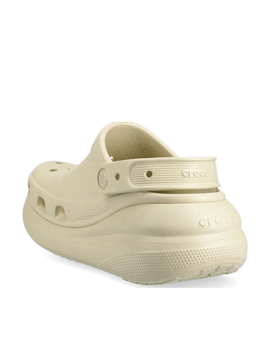 Crocs Classic Crush Ανατομικά Σαμπό Μπεζ