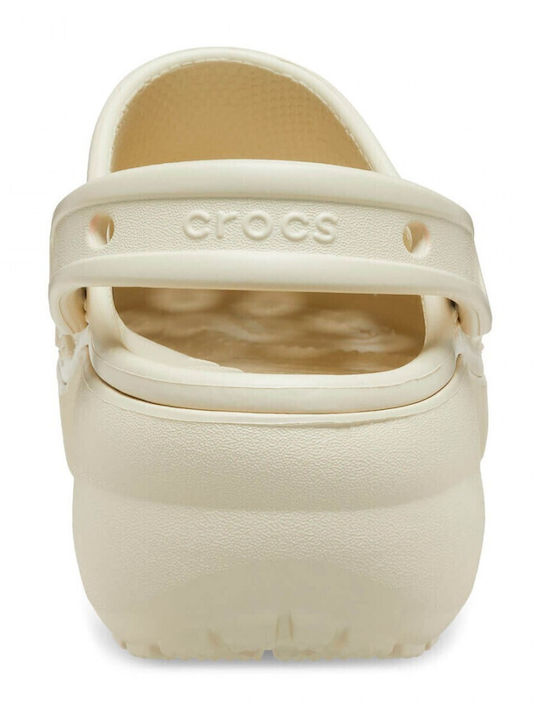 Crocs Classic Platform Clog Women's Anatomic Clogs Beige