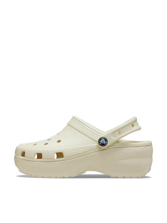 Crocs Classic Platform Clog Women's Anatomic Clogs Beige
