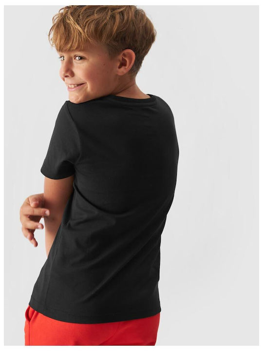 4F Kinder-T-Shirt Schwarz