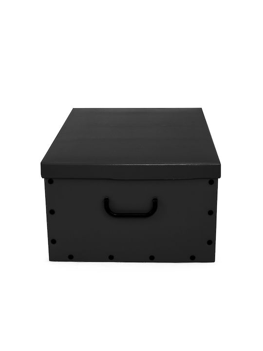 Max Home Paper Storage Box with Lid Black 49x39x25cm 1pcs