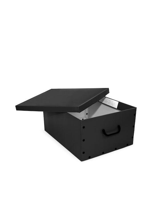 Max Home Paper Storage Box with Lid Black 49x39x25cm 1pcs