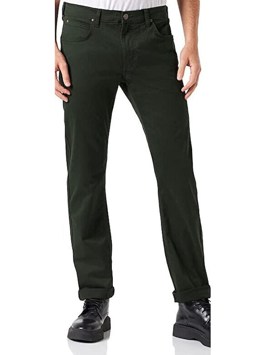 Daren Men's Jeans Pants Elastic with Regular Tapered Fit Dark Green