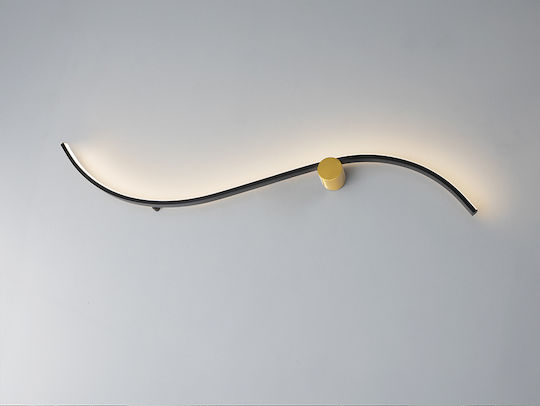Siloe Lamp Wall with Integrated LED Black 17x102cm