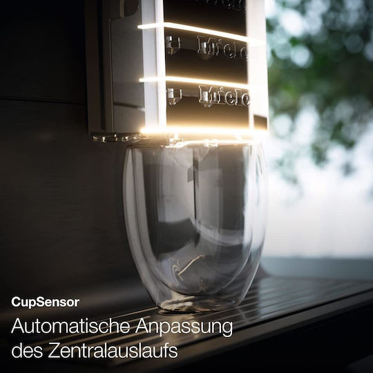 Miele CM 7350 Αυτόματη Μηχανή Espresso 1500W Πίεσης 15bar με Μύλο Άλεσης Μαύρη
