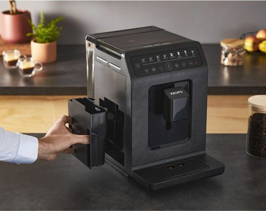 Krups Evidence Eco-Design Automat Espressoare 1450W Presiune 15bar cu Râșniță Neagră EA897B10