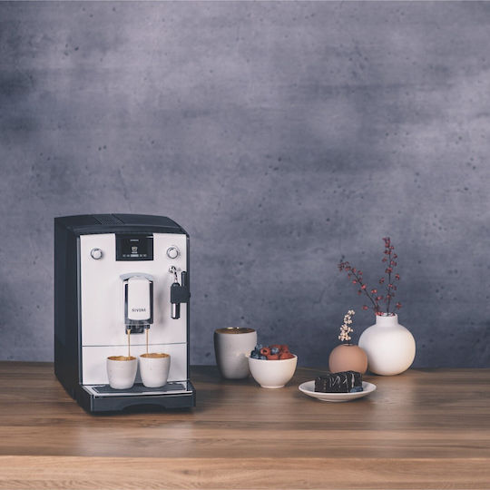Nivona NICR 560 Αυτόματη Μηχανή Espresso 1455W Πίεσης 15bar με Μύλο Άλεσης Ασημί