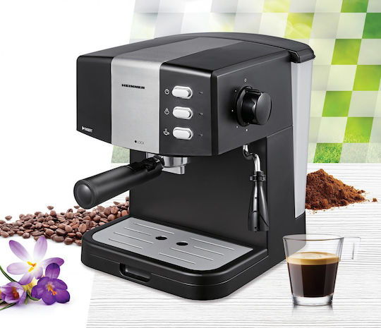 Heinner Μηχανή Espresso 850W Πίεσης 15bar Μαύρη HEM-850BKSL