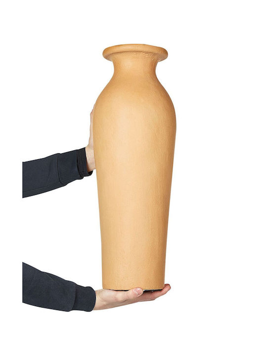 Beliani Decorative Vase Ceramic Orange