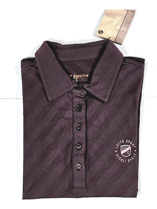 Women's Athletic Polo Blouse Burgundy