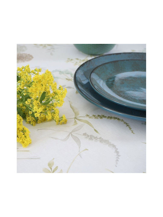 Dimeco Tablecloth Cotton Stain Resistant 5804 White 135x220cm