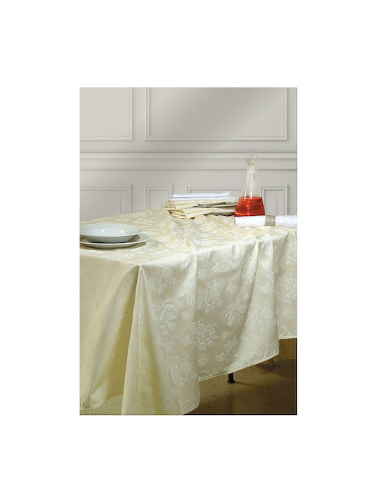 Rythmos Față de masă Set 12buc Jasmine Ecru 160x270cm
