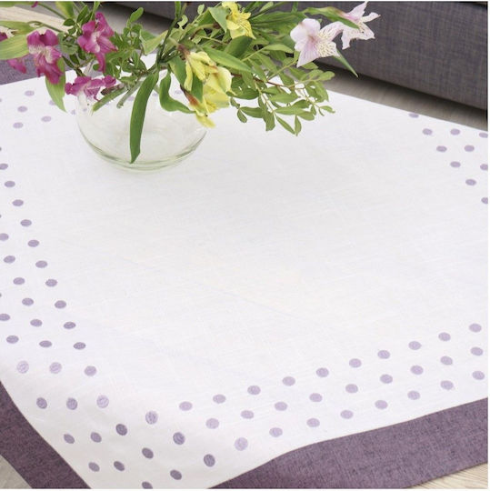 Dimeco Τραπεζομάντηλο 1523 Purple 140x140εκ.