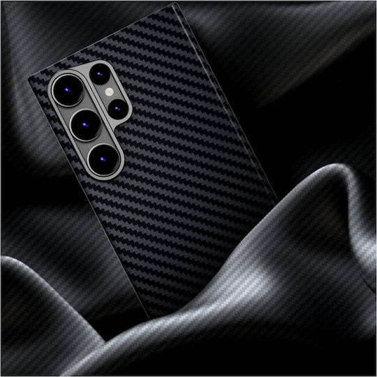 Nekit Umschlag Rückseite Aramid Fiber 1mm Schwarz (Galaxy S24 Ultra)