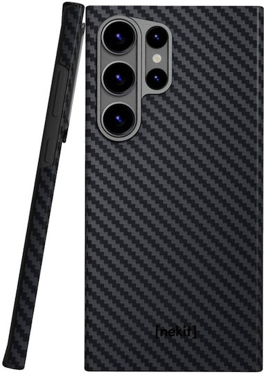 Nekit Umschlag Rückseite Aramid Fiber 1mm Schwarz (Galaxy S24 Ultra)