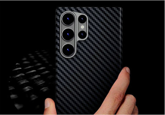 Nekit Umschlag Rückseite Aramid Fiber 1mm Schwarz (Galaxy S24 Ultra)