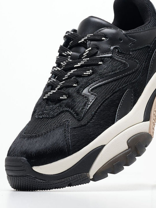Addict Combo Γυναικεία Chunky Sneakers Μαύρο