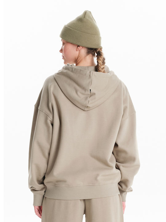 Long Women's Sweatshirt Jacket Hooded Green