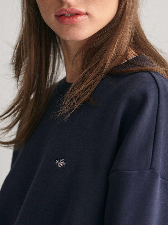 Shield C-neck Sweat Γυναικείο Φούτερ Dark Blue