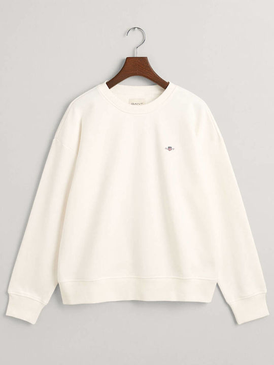 Shield C-neck Sweat Γυναικείο Φούτερ White