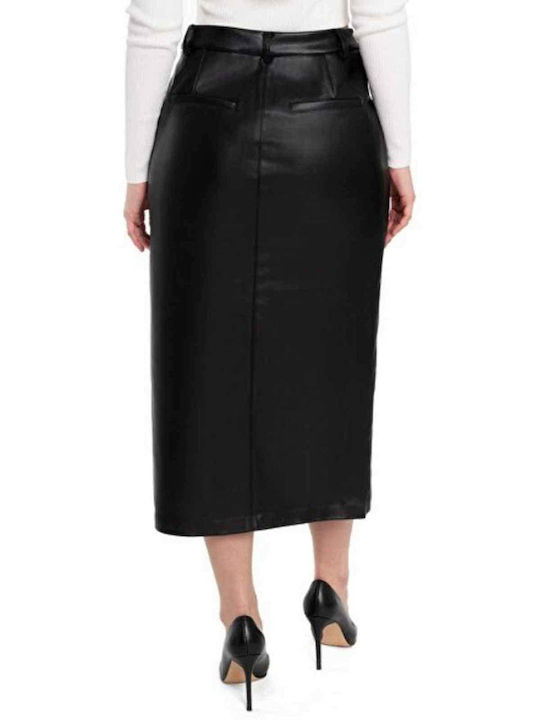 Only Leather Skirt Black