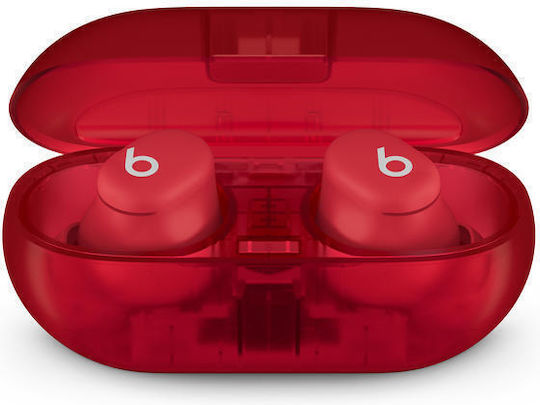 Beats Solo Buds Bluetooth-Freisprecheinrichtung Kopfhörer mit Ladeetui Transparent Red