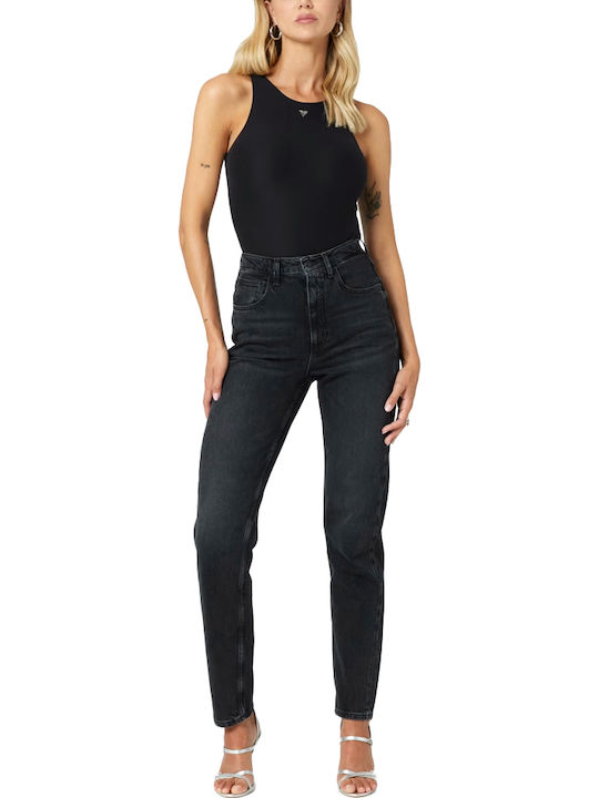 Sleeveless Bodysuit Slim Fit Black